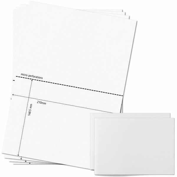 OfficeGear A5 Record Cards [25 Sheets 50 Pack] Perforated Custom