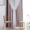 2pc Curtain Simple Gradient Hollow-out Star Pattern Double Layer Blackout