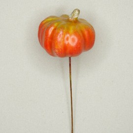 Unbranded 6 Pieces 45MM Pumpkin On A Pick Orange #30301142