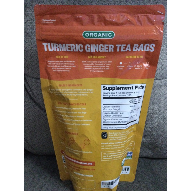 From Great Origins New From Great Origins Organic Turmeric Ginger