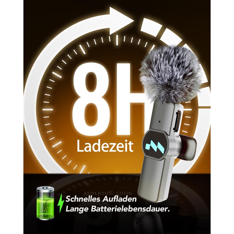 MLZTINGR Wireless Microphone 1t2