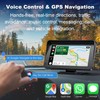 Wireless Carplay Screen for Car, 7" HD IPS Touch Screen