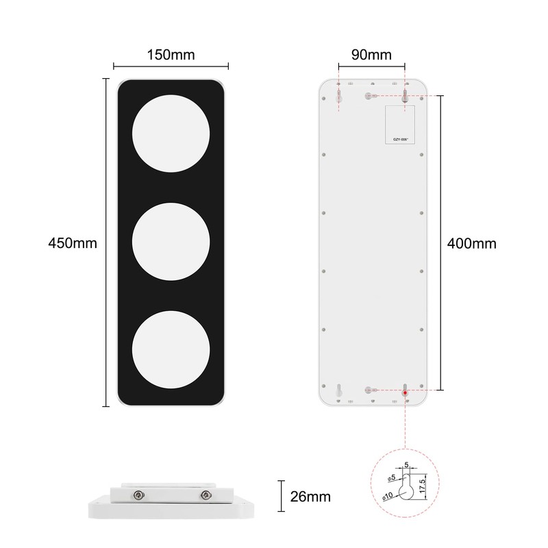 BBMI Remote Control Traffic Light, Red Yellow Green LED Wall
