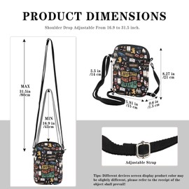 JTOUK Vampire TV Show Inspired Gift, Vampire Fandom Gift, TVD Merchandise Gift, Mystic Falls Home Of The Salvatore Shoulder Bag, Mystic Falls Cb Eu