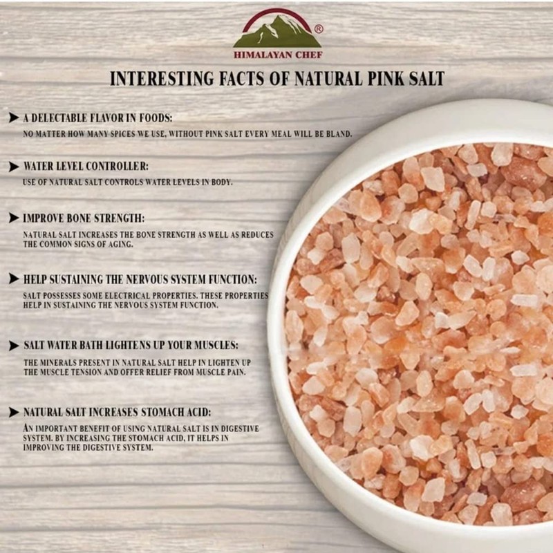 Himalayan Chef Himalayan Pink Salt, Coarse Grain, Refill Grinders -