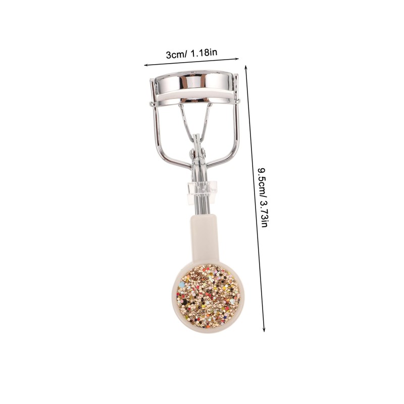 WOONEKY Rhinestone Eyelash Curler Wide Mouth for Eyelash Separator Tool