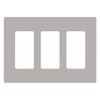 Lutron Claro 3 Gang Decorator/Rocker Wallplate, Gloss | CW-3-GR |
