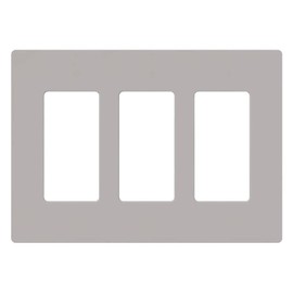 Lutron Claro 3 Gang Decorator/Rocker Wallplate, Gloss | CW-3-GR | Gray