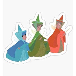 Flora, Fauna, Merryweather Sticker - Sticker Graphic - Auto, Wall, Laptop, Cell, Truck Sticker for Windows, Cars, Trucks