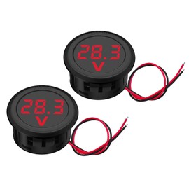 Giantdeer 2pcs DC 5-100V DC Digital Voltmeter, LED Voltage Display 12V, Digital Display Voltmeter 12V Car for Motorcycle/Truck/Boat (Red)