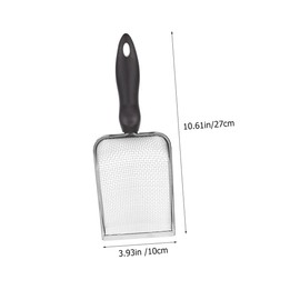 BESPORTBLE 2pcs Stainless Steel Reptile Litter Shovel Ergonomic Sand Sifter for Terrarium Cleaning and Practical Reptile Accessories for Bedding and Manure Removal