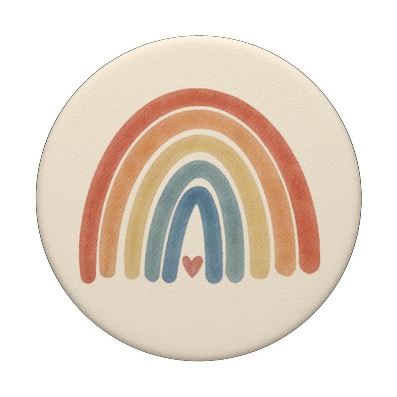 PopSocket PopGrip Boho Rainbow Minimal Retro Stripes Earth Brown Vintage