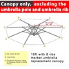 ABCCANOPY 10ft Outdoor Umbrella Replacement Top Suit 8 Ribs (Forest