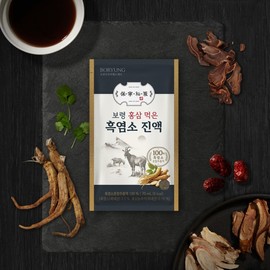 Boryeong Red Ginseng-Fed Black Goat Extract 70ml x 30 pouches, 3 boxes 100% domestic black goats raised on red ginseng / 보령 홍삼 먹은 흑염소 진액 70ml x 30포 3박스 홍삼 먹고 자란 100% 국내산 흑염소