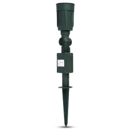 REV Erdspieß – Gartenspot ohne Leuchtmittel, Kabel 1,4m, max. 80W-E27 – grün