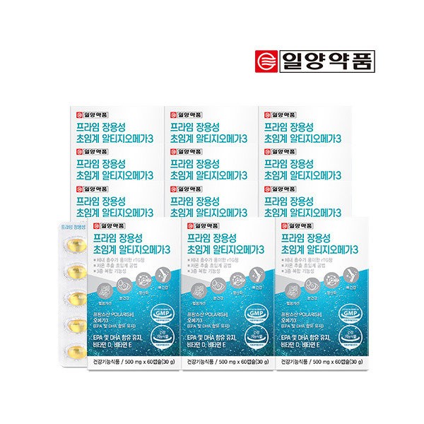 Ilyang Pharmaceutical [Lotte Exclusive] Prime Enteric Coated Low Temperature Supercritical Altige Omega 3 60 Capsules 12 / 일양약품  [롯데단독]프라임 장용성 저온초임계 알티지 오메가3 60캡슐 12