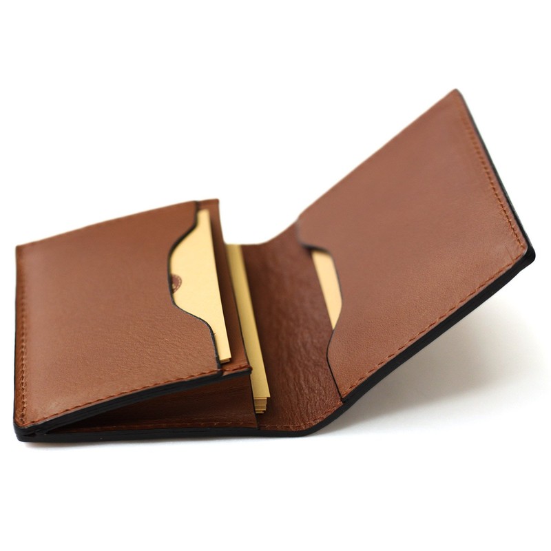 Sapporo Leather Craftsman Museum Business Card Holder, Made in Japan,