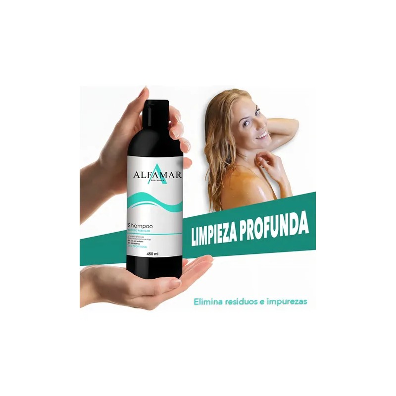 Shampoo Neutro Perfecto Alfamar Sin Sal Para Limpieza Profunda Y