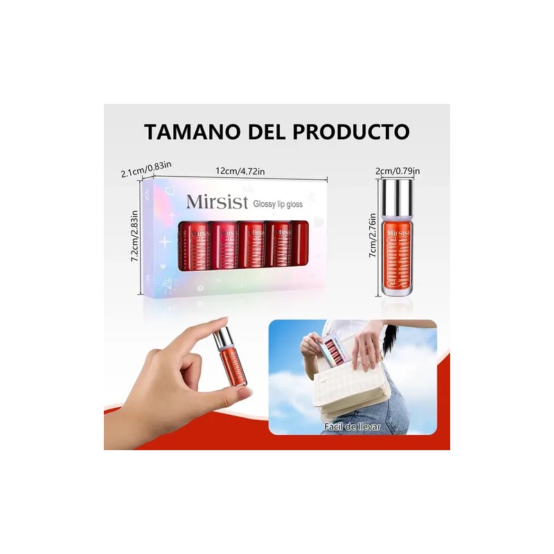Brillo Labios 3d Hydra Lip Glow Oil Gloss Hidratante 6pcs