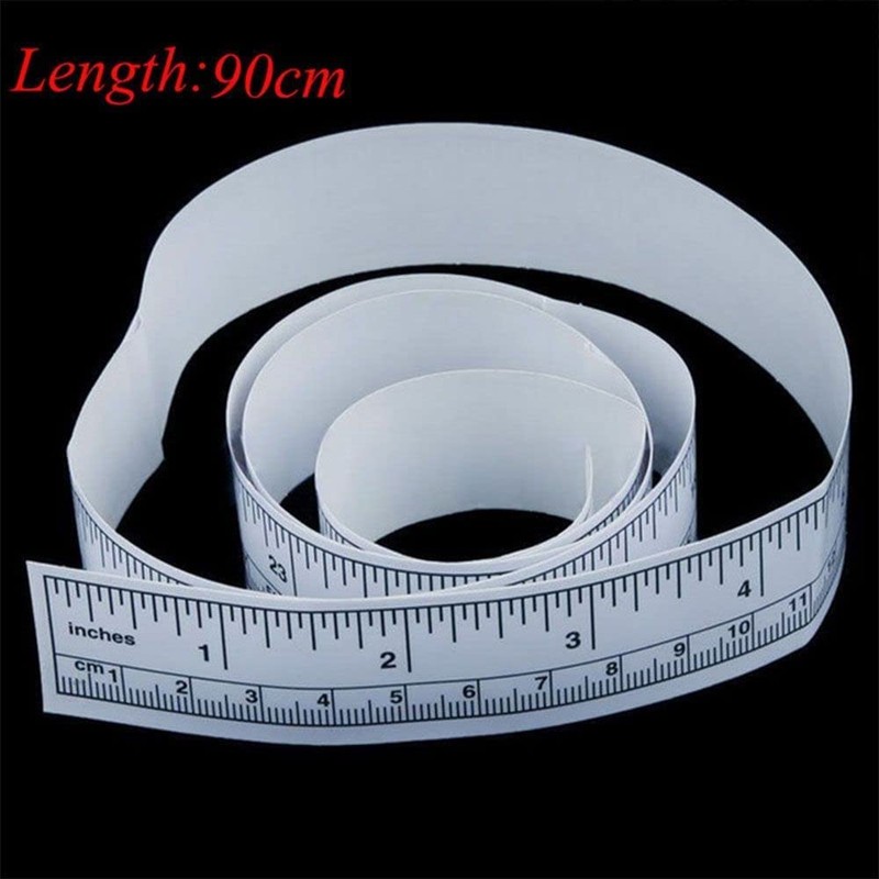 1Pc 36" Self-Adhesive Measuring Tape, Double Scale Stick on Workbench