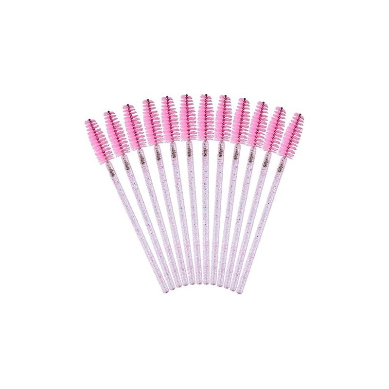 50 varitas de cristal desechables para pestañas y cejas, brocha
