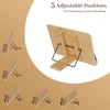 Bamboo Book Stand, Adjustable Book Holder, Music Stand - Lightweight
