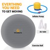 GOLDNITE Yoga Ball 30in Exercise Ball Grey Swiss Balance Ball,
