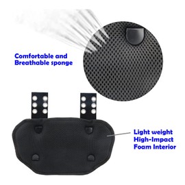 FUYUWTUN Backplate Football Youth Rear Back Back Plate for Football Lower Back Protector Back Bone Protect Shield for Football Should Pads (Danger, Kids under 12Years Old)