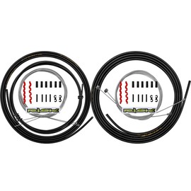 Yakamoz Bicycle Shift Cable Set for Shift Wire Road Mountain Bike Brake Cable Set Bicycle Parts Brake Wire Tube Replacement Black