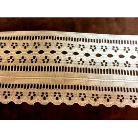 Unbranded Cream Lace Trim  3 1/2 inches 2 yard