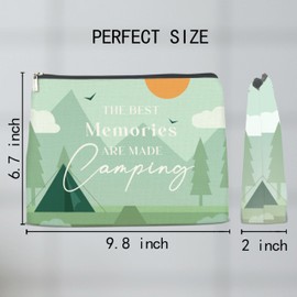 Camping Makeup Bag Cosmetic Pouch Camping Gifts for Women Campers Travelers Outdoor Enthusiasts, Travel Toiletry Bag