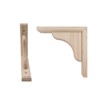 Antrader Solid Wall Mount Wood Shelf Bracket, 6 Inch Wooden