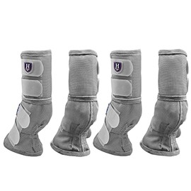 Harrison Howard Horse Fly Boots Perfect Contoured Fit Leg Guards Dense Mesh Boots with Ventilated Comfort Reliable Protection from Summer Elements Set of 4
