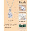 Blaniy Teardrop Necklace 925 Sterling Silver April Birthstone Jewelry
