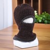 Integrated Fleece-Lined Thermal Motorcycle Ski Balaclava with Plush Lining for Winter - LF3681 (Free Size) Sham Chenille [Blue] 10ea