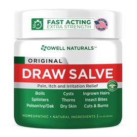 OWELL NATURALS Drawing Salve Ointment 1oz, ingrown Hair, Boil, Splinter Remover, Bug Spider Bites, bee Sting, Mosquito bite Itch, Poison Ivy