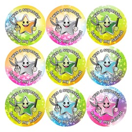 144 Haircut Superstar Reward Stickers for Hairdressers and Barbers