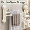 No-Drill Rotating Suction Cup Towel Rack – 180° Foldable Multi-Bar