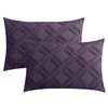 JELLYMONI 2 Pack Purple Pillowcases Standard Size, Soft Microfiber Geometric
