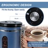 1800ML Airtight Coffee Canister with Date Tracker&Transparent Window, 22.8OZ Coffe