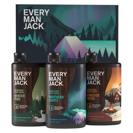 Every Man Jack Mens Body Wash Gift Set - 3 Invigorating Winter Scents - Deeply Cleans, Hydrates with Naturally Derived Ingredients