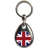KAZMUGZ UNION JACK FLAG KEYRING. United Kingdom gift keyring Heavy
