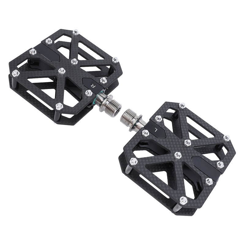 Mountain Cycling Pedals Carbon Fiber 3 Bearing Anti Slip Hollow