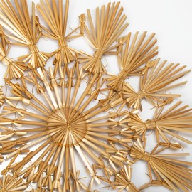 com-four® Large Straw Star - Pendant for the Christmas Tree - Natural Christmas Tree Decorations - Christmas Decoration