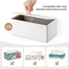 KINGFOM Tissue Box Cover, PU Leather Tissue Box Holder for