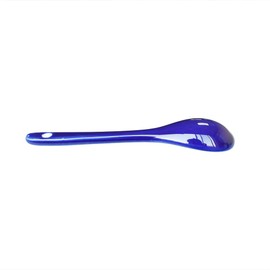 Lotatheta Blue 10 pcs Porcelain Egg Spoons Ceramic Spoons 4.7 inch Coffee Dessert Yogurt Tea Milky Tea