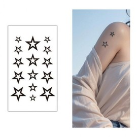 Star-Shaped Mini Tattoo Stickers 5-pack Outline Stars 4ea
