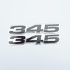 Pair Set VMS Racing 345 Highly Polished Aluminum Nameplate Emblems