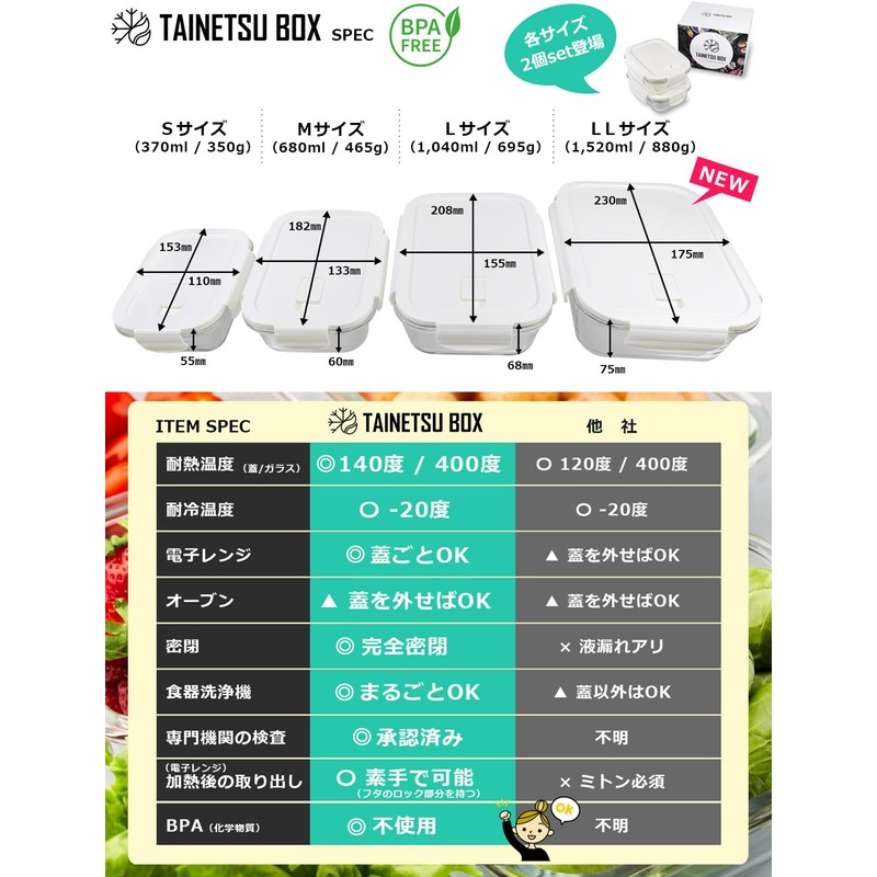 Heat Resistant Glass Storage Containers Microwaveable with Lid Heat Resistant