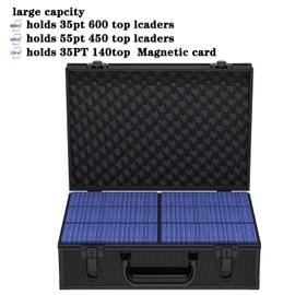 VOKOKOYA Toploaders Storage Box - Fits 3" x 4" 35pt-75pt Rigid Card Holders, Hard Aluminum Alloy Case, Collectible Cards and Sports Cards (Holds 600+ 35pt Top Loaders or 130+ Magnetic Card Holders)